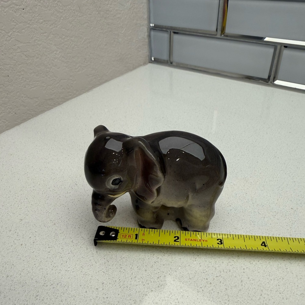 Vintage Elephant Figurine Occupied Japan 1940s 1950s Hand-painted - Picture 11 of 12